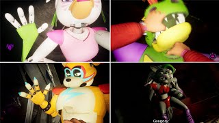 FNAF Security Breach RUIN DLC - All Animatronics Repaired & Jumpscares (2023)