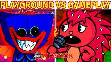 FNF Character Test | Gameplay VS Playground VS Huggy Wuggy Flaky | FNF Mods