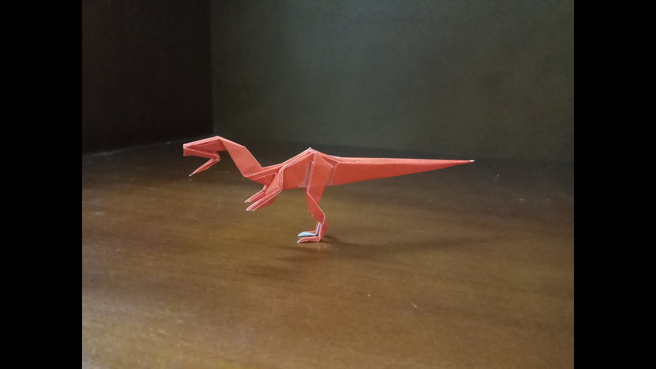 How To Make A Paper Origami Dinosaur Velociraptor YouTube
