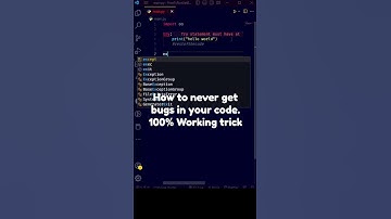 How to never get a bug in your code | 100% working trick #shorts #bug #coding