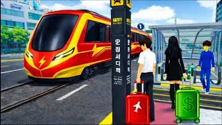 3D Driving Class 🚆 Red & Yellow Metro Train Gameplay | Realistic Station Travel | GaMiNg WiTh CaR screenshot 4