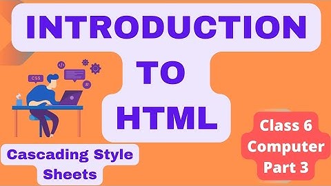 Introduction To HTML|part(3)|class 6|computer|ICSE