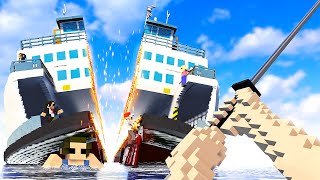Ship FILLED with Ragdolls Gets Cut in Half - Teardown Mods Gameplay