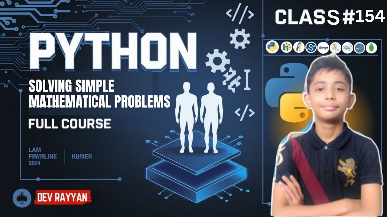 PYTHON SOLVING SIMPLE MATHEMATICAL PROBLEMS | Python Tutorial Lesson ...