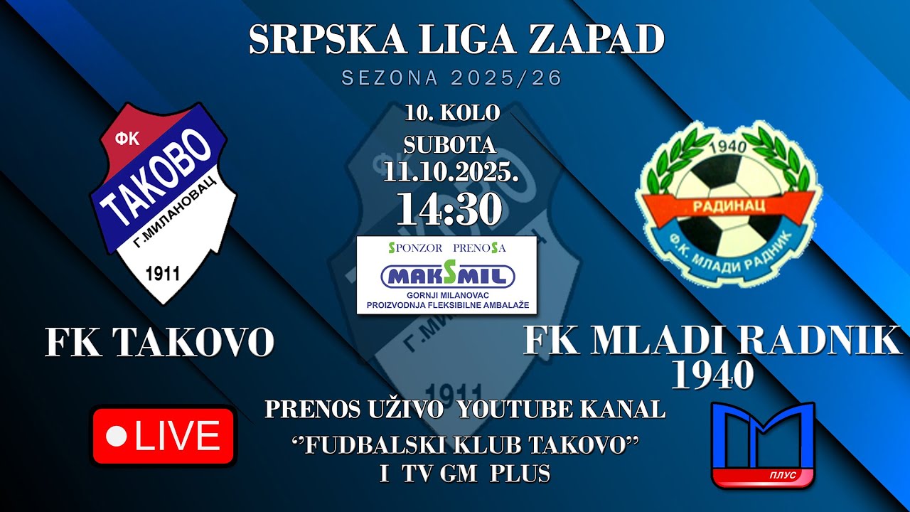FK Takovo - FK Mladi radnik 1940