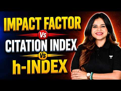 Impact factor Vs Citation Index Vs h-Index | UGC NET Paper 1 Communication | 2026 | Toshiba Mam