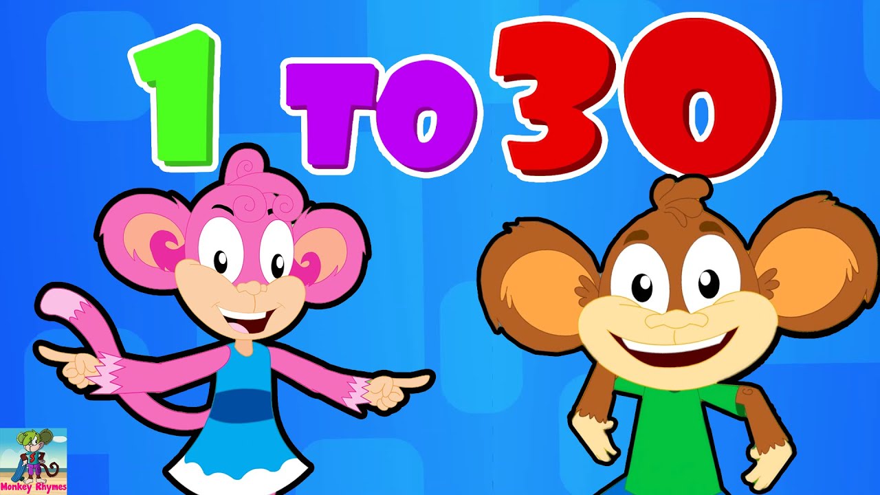 Learn 1- 30 Counting + More Preschool Kids Learning Videos by Monkey ...
