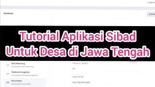 Tutorial Aplikasi Sibad Untuk Desa di Jawa Tengah screenshot 3