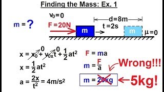 Physics 4.1 Newtons Laws Examples 21 Of 25 Finding The M Ex.1 Error At End