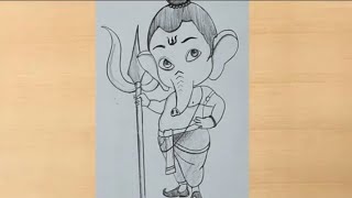 #NandkishorDrawing #Subscriber How to draw Baal Ganesha/Simple and easy pencil drawing(2021)