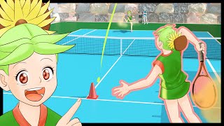 Hit the target with serve!!Fart serve is alive and well!! |comicanime|Tennis|