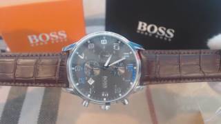 Men's Brown Hugo Boss Chronograph Watch 