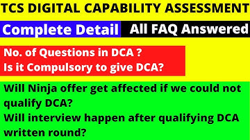 TCS DIGITAL CAPABILITY ASSESSMENT | TCS DCA REGISTRATION | TCS DCA CODING QUESTIONS ASKED | TCS DCA