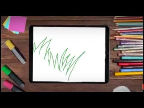كيفية رسم الاعشاب الخضراء تعليم الرسم للاطفال Youtube