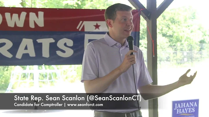 State Comptroller candidate Sean Scanlon at Newtow...