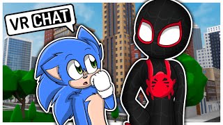 Movie Sonic Meets Miles Morales In VR CHAT!!