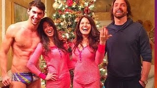 A naked Christmas: Olympic swimmer Michael Phelps wears nothing but tiny trunks and socks