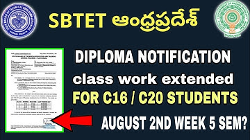 AP DIPLOMA CLASS WORKS EXTENDED | c16,c20 last working day extended