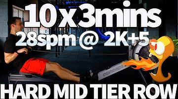 57 Minute Rowing Workout - Get Stronger and Fitter Fast | 2K Plan v2 Week 1 Row 2 | RowAlong