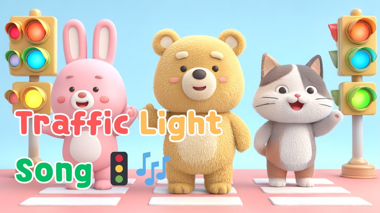 🚦 Traffic Light Song | Red Stop Green Go | Kids Rhyme 