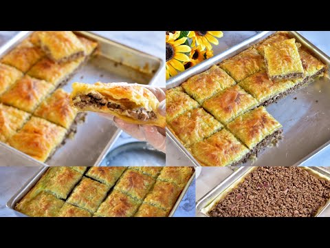 صنية الجلاش باللحمه من الوصفات المميزه بشهر رمضان Phyllo Tray With Meat