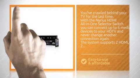 Nyrius NSW500 All-in-one HD 1080p Video Selector Switch, 6-input, supports HDMI, VGA, Component, ...