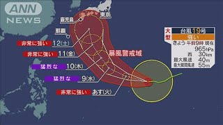 台風19号は猛烈な勢力に発達へ　3連休に列島直撃か(19/10/07)