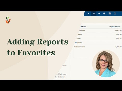 Adding Reports to Favorites