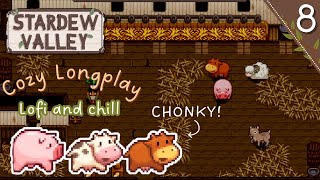 CUTE Chonky Cows and Pigs Mod ♡ Longplay, Ep. 8 Modded Stardew Valley (sleep, study, relax)