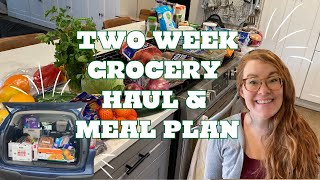 TWO WEEK GROCERY HAUL \& MEAL PLAN || Costco \& Kroger