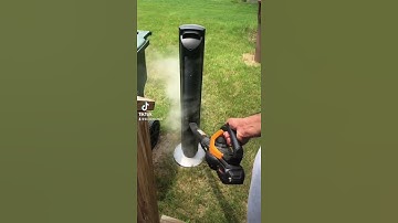 Tower fan cleaning with leaf blower | Lasko fan cleaning