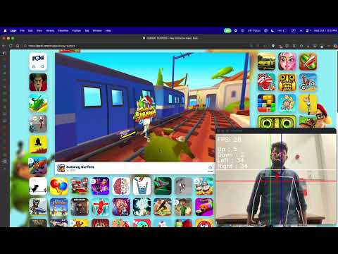 🚀 I just built something fun – playing Subway Surfers with real-life movements! 🎮🕺