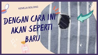 cara menambal baju bolong kena setrika