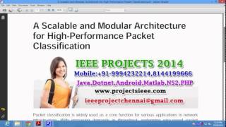 A Scalable and Modular Architecture for High Performance Packet Classification