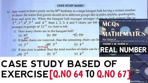 RD SHARMA CLASS 10 CASE STUDY BASED OF EXERCISE [Q.NO-64 TO Q.NO-67] CHAPTER 1 REAL NUMBER/MATH FEAR