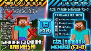 Minecraft'ın Tüm Gizli Komutlarını Öğren! 📋 | F3+Q Kombinasyonu Rehberi