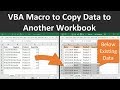 VBA Macro to Copy Data from Another Workbook in Excel