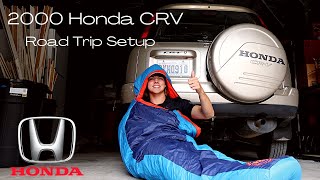 2000 Honda CRV Solo Car Camping/Road Trip Setup