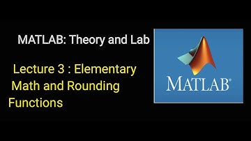 Elementary Math and Rounding Functions (MATLAB)|| Lecture 3|| Urdu