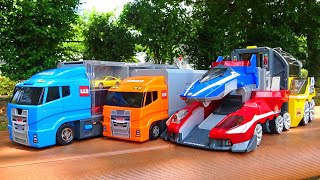 15 Tomica Orange & Blue Cleanup Convoy Takaratomy