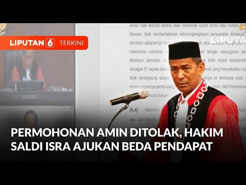 Hakim Saldi Isra Sampaikan Dissenting Opinion Soal Putusan Sengketa Pilpres 2024 AMIN | Liputan 6
