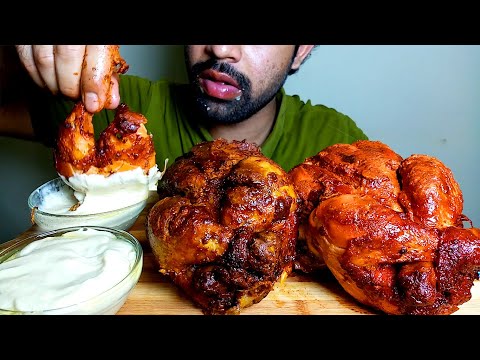 SPICY 2FULL GRILLED CHICKEN EATING SHOW HungryPiran