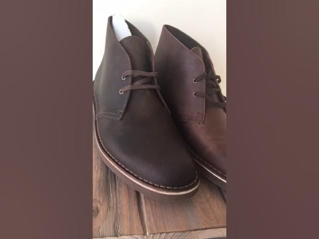 Diez años Dedicación Calvo Clarks Bushacre 2 dark brown vs beeswax - YouTube