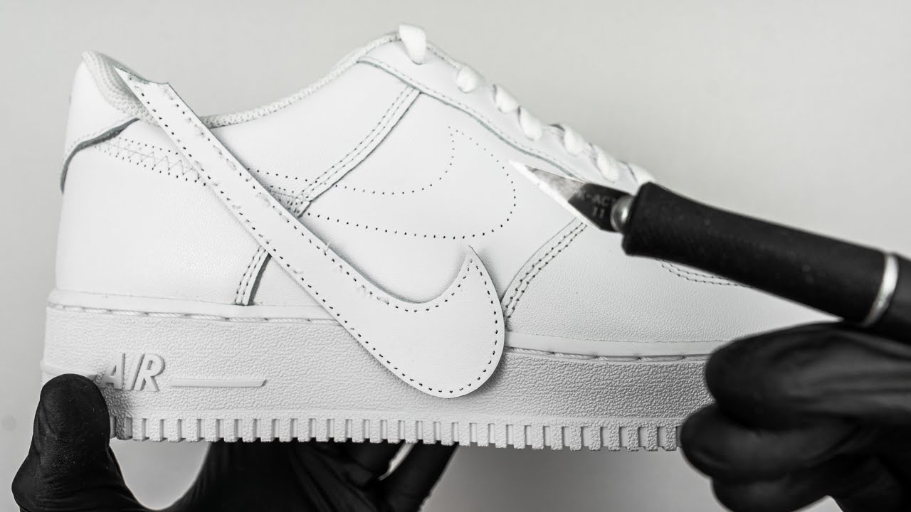 [Asmr]  Cutting A Nike Air Force 1 Logo