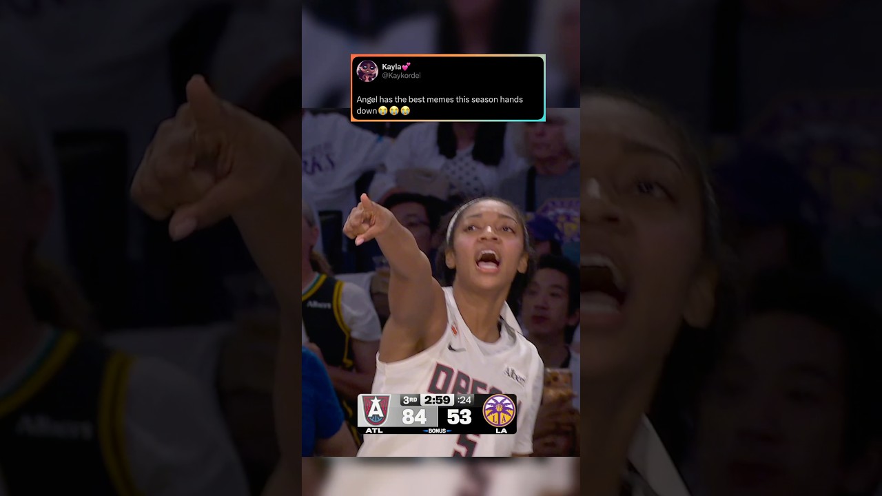 ⁣There's an Angel Reese reaction for every situaiton 😂 #wnba #atlantadream #angelreese #basketba
