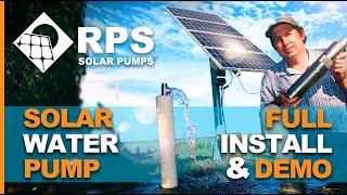 Solar Water Pump Full Installation & Demo • RPS Solar Pumps