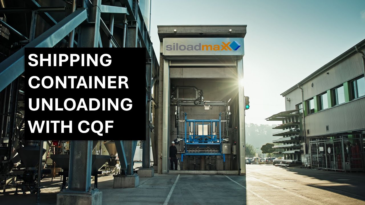 Bulk Container Unloading - automated with our CQF machine - YouTube
