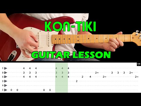 KON-TIKI - Guitar lesson (with tabs) - The Shadows