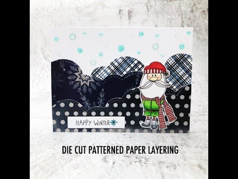 ScrappyScrappy - Die cut patterned paper layering