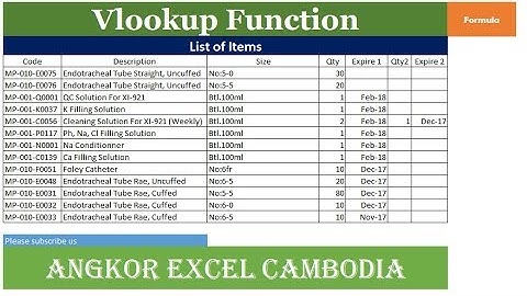 How to Use the VLOOKUP Function in Excel រៀនអិកសែល Speak khmer